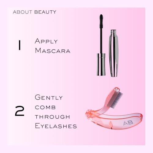 About Beauty Lash Lover Faltbarer Wimpernkamm – 2 Stück, Wimpern heben, trennen & definieren, verhindert Klumpenbildung von Mascara, professionelle Qualität aus Edelstahl