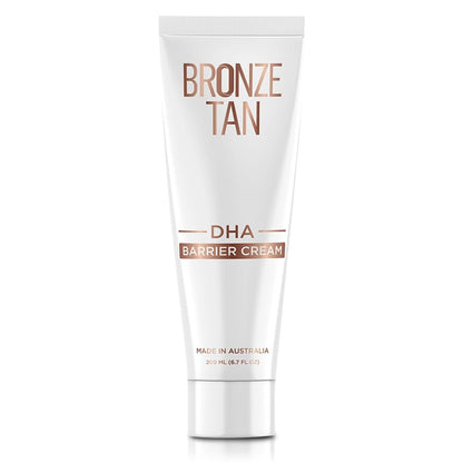 Bronze Tan DHA Spray Tan Barrier Cream – Schützende Barrierecreme für Spraybräune – Essenziell für Spray-Tan-Studios – Hydratisiert & schützt die Haut – Verhindert Überabsorption & ungleichmäßige Bräune 200 ml