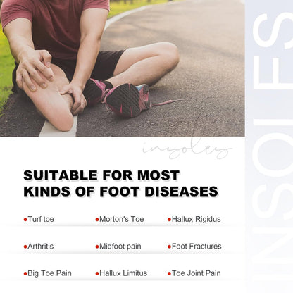 Carbon Fiber Einlegesohlen, Karbonfaser-Fußplatte 1 Paar starre Schuheinlage Stütze für Hallux Rigidus, Morton-Neuropathie, Zehenbruch - Alternative zum Post-OP-Schuh