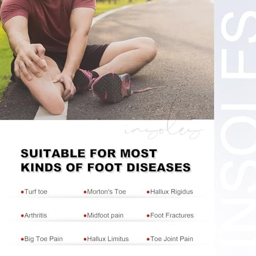 Carbon Fiber Einlegesohlen, Karbonfaser-Fußplatte 1 Paar starre Schuheinlage Stütze für Hallux Rigidus, Morton-Neuropathie, Zehenbruch - Alternative zum Post-OP-Schuh