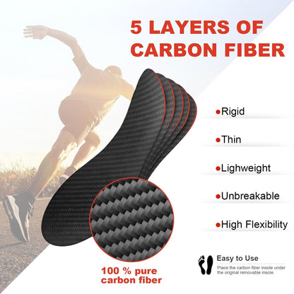 Carbon Fiber Einlegesohlen, Karbonfaser-Fußplatte 1 Paar starre Schuheinlage Stütze für Hallux Rigidus, Morton-Neuropathie, Zehenbruch - Alternative zum Post-OP-Schuh