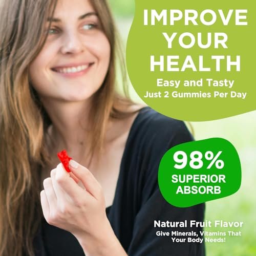 Calcium Magnesium Zink Gummies mit Vitamin D3, Zuckerfrei - Hochdosiert für Knochen, Muskeln & Immunsystem, gemischte Früchte, 60 Stück
