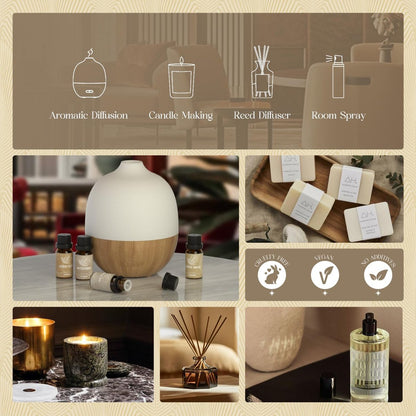 ARVIDSSON Hotel Diffuser Öle Geschenkset – Luxuriöse Duftöle für Aromadiffuser – Jasmin & Minze, Weißer Tee, Citrus Bliss, M-Way, Fancy Lobby – Geschenk für Damen und Herren