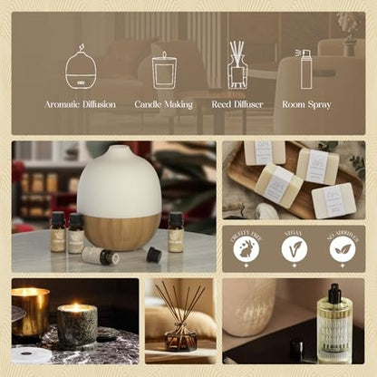 ARVIDSSON Hotel Diffuser Öle Geschenkset – Luxuriöse Duftöle für Aromadiffuser – Jasmin & Minze, Weißer Tee, Citrus Bliss, M-Way, Fancy Lobby – Geschenk für Damen und Herren
