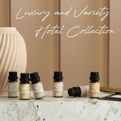 ARVIDSSON Hotel Diffuser Öle Geschenkset – Luxuriöse Duftöle für Aromadiffuser – Jasmin & Minze, Weißer Tee, Citrus Bliss, M-Way, Fancy Lobby – Geschenk für Damen und Herren