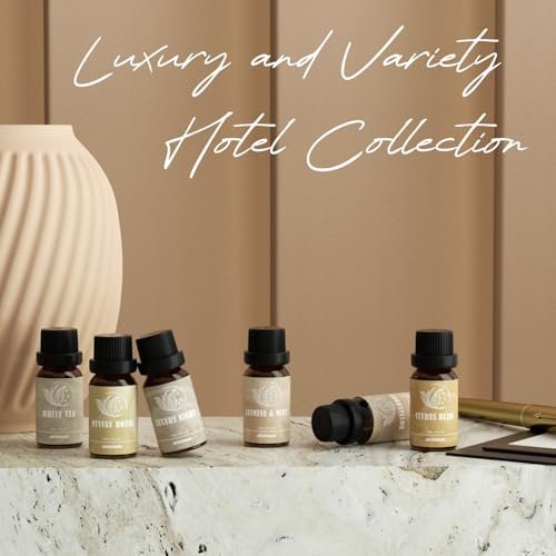 ARVIDSSON Hotel Diffuser Öle Geschenkset – Luxuriöse Duftöle für Aromadiffuser – Jasmin & Minze, Weißer Tee, Citrus Bliss, M-Way, Fancy Lobby – Geschenk für Damen und Herren