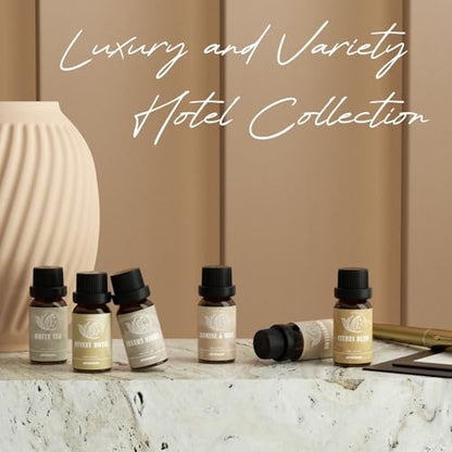 ARVIDSSON Hotel Diffuser Öle Geschenkset – Luxuriöse Duftöle für Aromadiffuser – Jasmin & Minze, Weißer Tee, Citrus Bliss, M-Way, Fancy Lobby – Geschenk für Damen und Herren
