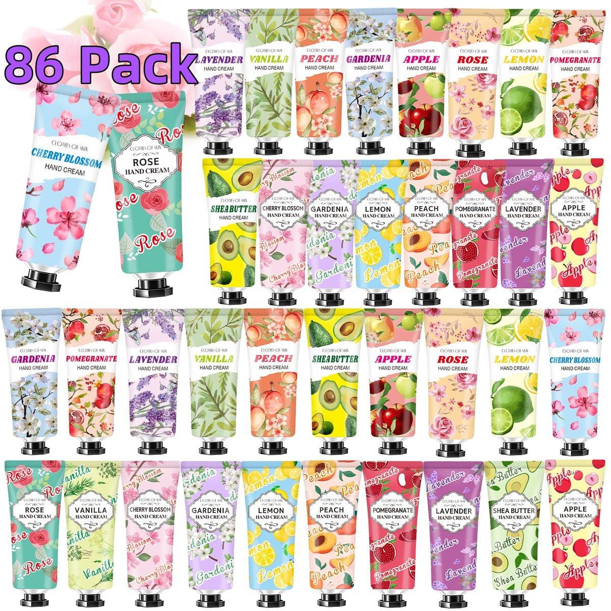 86er Pack Handcreme im Großpackung – Geschenke für Frauen, Teenager, Mütter, Lehrer, Krankenschwestern – natürliche Duftrichtung, Reisegröße, 0,67 Fl Oz (86 Stück)