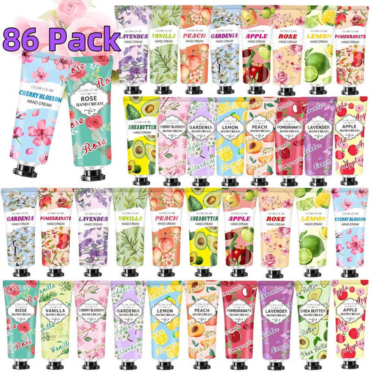 86er Pack Handcreme im Großpackung – Geschenke für Frauen, Teenager, Mütter, Lehrer, Krankenschwestern – natürliche Duftrichtung, Reisegröße, 0,67 Fl Oz (86 Stück)