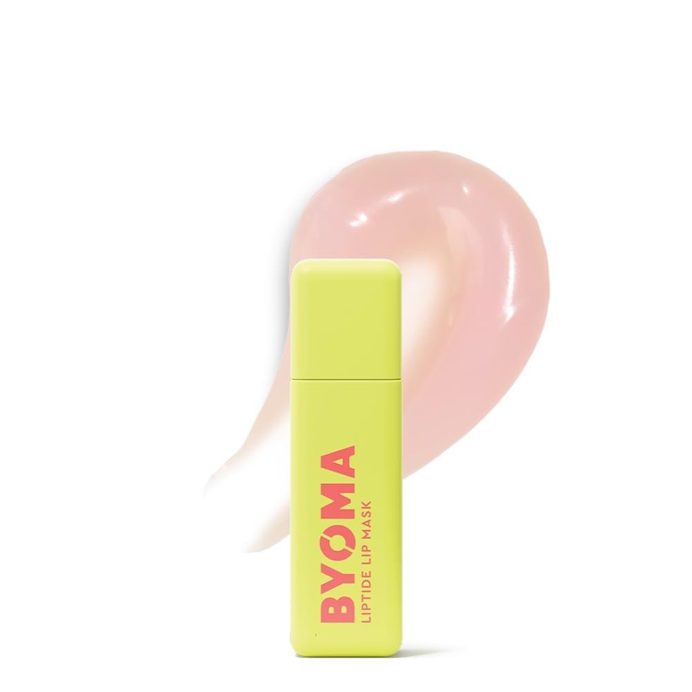 BYOMA Liptide Lip Mask – Leichte, pflegende Nachtmaske für die Lippen mit Peptiden, Babassuöl und AHA – Feuchtigkeitsspendender, peelender Lippenbalsam – 0,16 oz