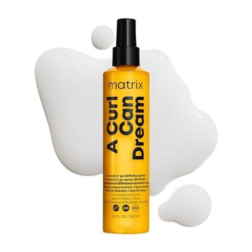 Matrix A Curl Can Dream Scrunch N' Go Defining Spray - Locken- und Wellenspray mit Manuka-Honig-Extrakt, Frizz-Kontrolle und Hitzeschutz, 250 ml