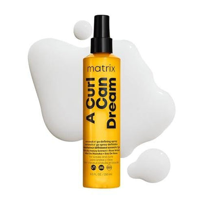 Matrix A Curl Can Dream Scrunch N' Go Defining Spray - Locken- und Wellenspray mit Manuka-Honig-Extrakt, Frizz-Kontrolle und Hitzeschutz, 250 ml