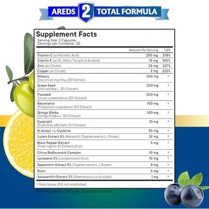 NEW AGE Augengesundheit Vitamine mit Heidelbeere, Lutein & Zeaxanthin, Lycopin, Resveratrol, Traubenkern, Astaxanthin - Augen Vitamin - 60 Kapseln