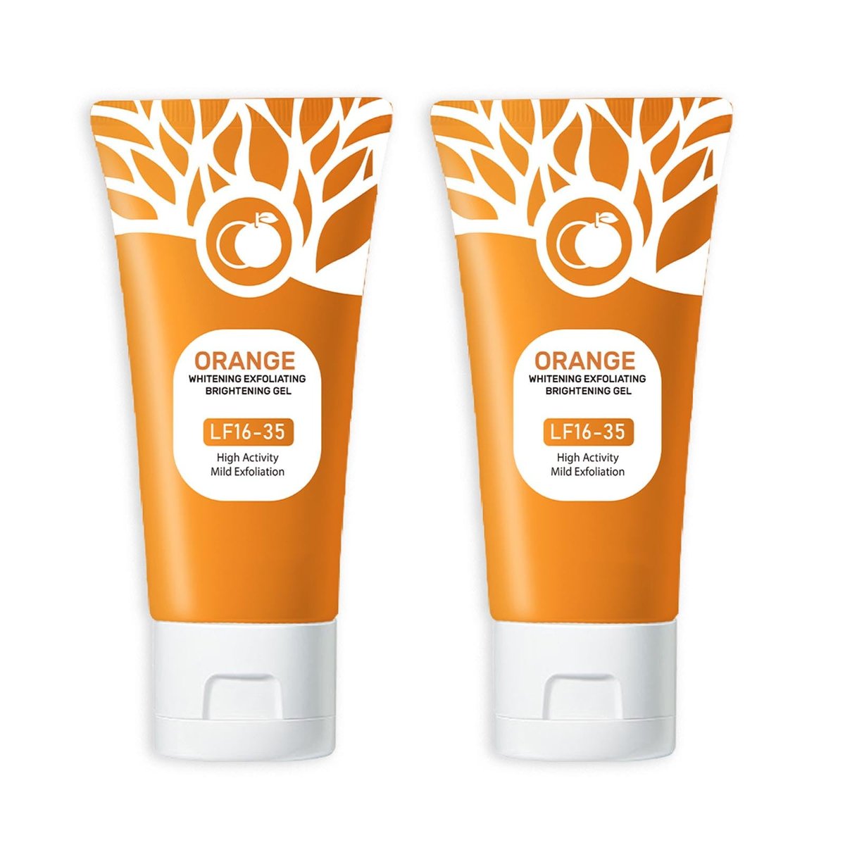 Ezyuanchly Orangen-Peeling-Gel – Tiefenreinigendes Gesichtspeeling & Körperpeeling, feuchtigkeitsspendend, 2er-Pack