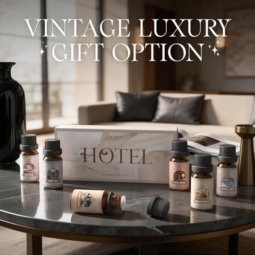 SALUBRITO Hotel Duftöl-Set, Luxuriöses ätherisches Öl-Set für Diffuser, Kerzen-, Seifenherstellung, Bergamotte & Ylang-Ylang, Weißer Tee, Zitrone & Thymian, Citrus Bliss, Zitronen-Tuberose, Jasmin & Minze