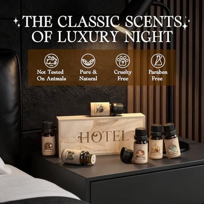 SALUBRITO Hotel Duftöl-Set, Luxuriöses ätherisches Öl-Set für Diffuser, Kerzen-, Seifenherstellung, Bergamotte & Ylang-Ylang, Weißer Tee, Zitrone & Thymian, Citrus Bliss, Zitronen-Tuberose, Jasmin & Minze
