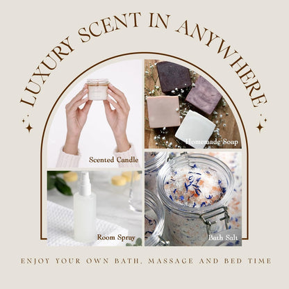 SALUBRITO Hotel Duftöl-Set, Luxuriöses ätherisches Öl-Set für Diffuser, Kerzen-, Seifenherstellung, Bergamotte & Ylang-Ylang, Weißer Tee, Zitrone & Thymian, Citrus Bliss, Zitronen-Tuberose, Jasmin & Minze
