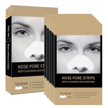Caunmy Blackhead Remover Nose Pore Strips - Tiefenreinigende und feuchtigkeitsspendende Streifen für Mitesser, für Frauen & Männer (20 Stück)