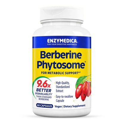 Enzymedica Berberin Phytosome – Hoch bioverfügbares Berberin für natürliche Stoffwechselunterstützung | 60 Kapseln