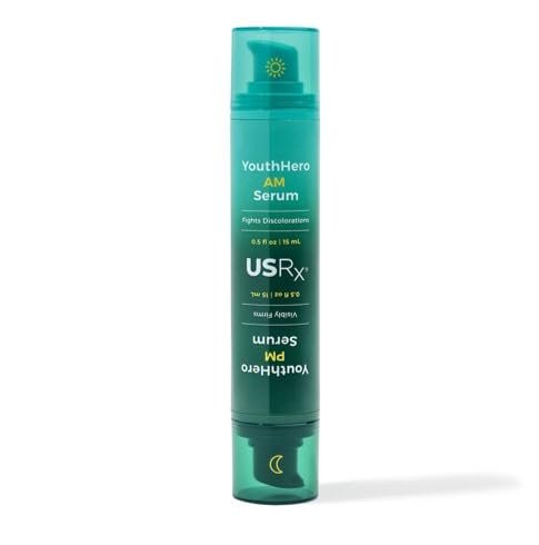 Urban Skin Rx Youthhero AM/PM 2-in-1 Dual-Formula Tag- und Nacht-Gesichtsseren – Verbessert Verfärbungen & Sonnenschäden, Unterstützt Elastizität, Reduziert raue Textur, feine Linien & Falten, 30 ml Gesamt