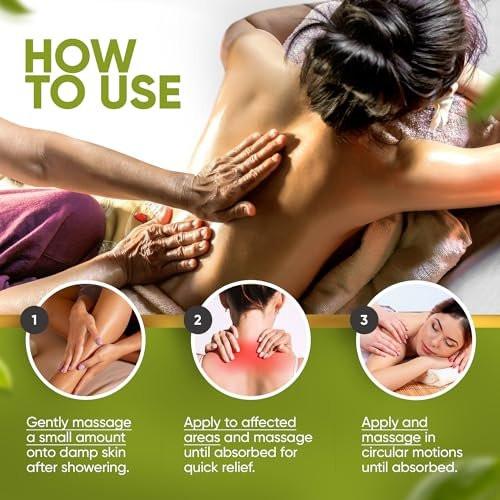 Weihrauch Massageöl – 100% rein & natürlich – Massagetherapieöl gegen Muskelkater & Verspannungen – Körperöl für Dehnungsstreifen & Narben, angereichert mit Weihrauch- und Geranienöl – 240 ml