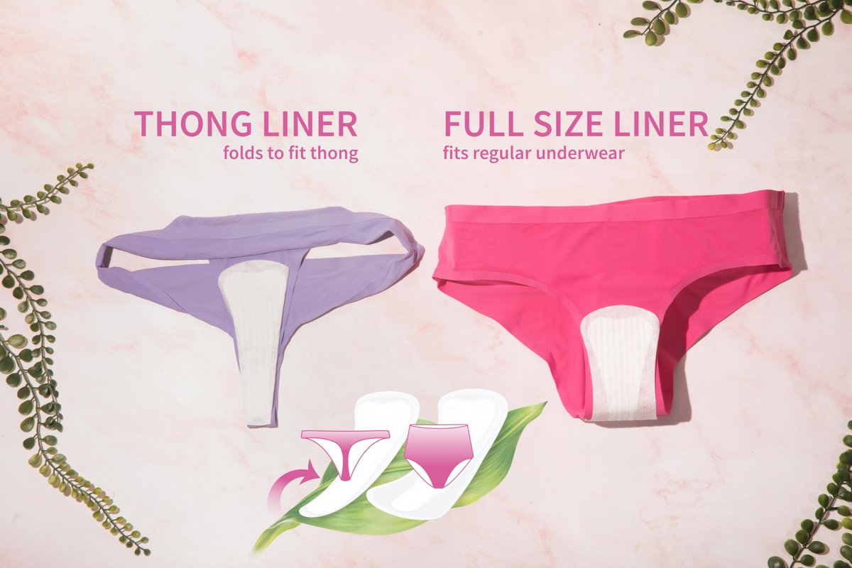 Organyc 100% zertifizierte Bio-Baumwoll Slipeinlagen 2 in 1 für Damen – Passend für Tanga oder normale Unterwäsche, leichte Blutung, 20 Stück
