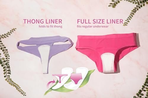 Organyc 100% zertifizierte Bio-Baumwoll Slipeinlagen 2 in 1 für Damen – Passend für Tanga oder normale Unterwäsche, leichte Blutung, 20 Stück