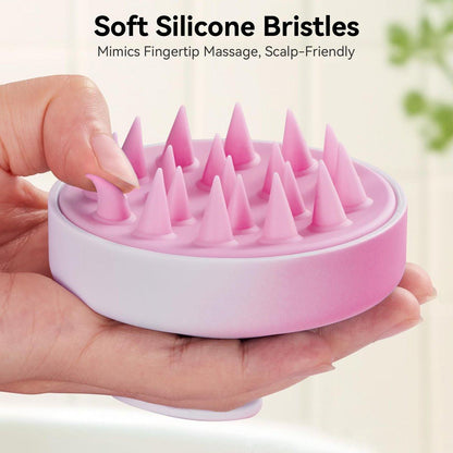 HEETA Kopfhautmassagegerät für Haarwachstum – Weiches Silikon-Scalp Scrubber Shampoo-Bürste zur Exfoliation, Schuppenentfernung & Stressabbau – Nass & Trocken für dickes, dünnes, lockiges Haar – Gradient Lila