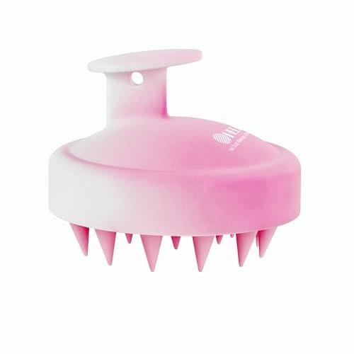 HEETA Kopfhautmassagegerät für Haarwachstum – Weiches Silikon-Scalp Scrubber Shampoo-Bürste zur Exfoliation, Schuppenentfernung & Stressabbau – Nass & Trocken für dickes, dünnes, lockiges Haar – Gradient Lila