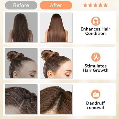 HEETA Kopfhautmassagegerät für Haarwachstum – Weiches Silikon-Scalp Scrubber Shampoo-Bürste zur Exfoliation, Schuppenentfernung & Stressabbau – Nass & Trocken für dickes, dünnes, lockiges Haar – Gradient Lila