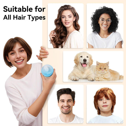 HEETA Scalp Massager Haarwachstum, Weiches Silikon-Kopfhautbürste Shampoo-Bürste für Peeling, Schuppenentfernung, Kopfmassage Stressabbau, Nass & Trocken für Dickes Dünnes Lockiges Haar, Gradient Blau