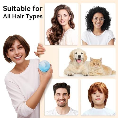 HEETA Scalp Massager Haarwachstum, Weiches Silikon-Kopfhautbürste Shampoo-Bürste für Peeling, Schuppenentfernung, Kopfmassage Stressabbau, Nass & Trocken für Dickes Dünnes Lockiges Haar, Gradient Blau