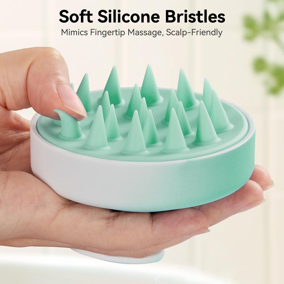HEETA Scalp Massager für Haarwachstum – Sanfter Silikon-Kopfhautbürste für Peeling, Schuppenentfernung & Stressabbau – Nass & Trocken für dickes, dünnes, lockiges Haar (Gradient Green)