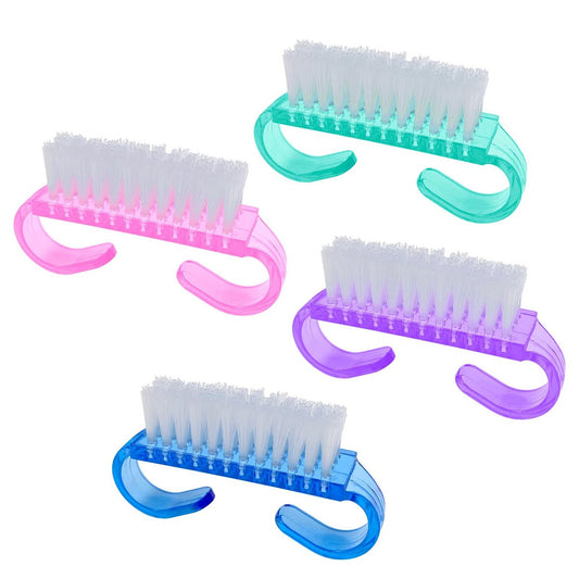 4er-Pack Handgriff-Nagelbürsten, Bunte Mini-Fingernagelbürste, Handreinigungsbürsten für Nägel und Zehen, für Damen und Herren