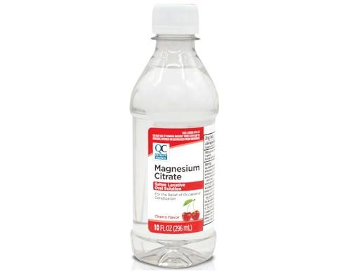 Quality Choice Magnesiumcitrat-Lösung zum Einnehmen, 10 oz – Salinisches Abführmittel bei gelegentlicher Verstopfung, sanft und wirksam für regelmäßige Verdauung (1, Kirsche)