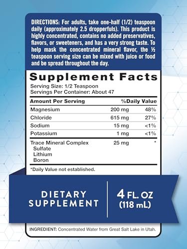 Nature's Truth Ionische Magnesium Flüssigkeitstropfen mit Elektrolyten & Spurenelementen - 200 mg, 118 ml - Vegan, Nicht-GVO & Glutenfrei