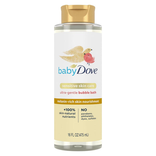Baby Dove Bubble Bath für melaninreiche Haut – 16 oz, Silber
