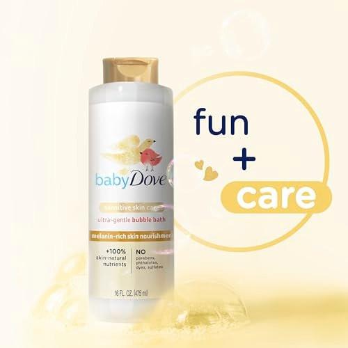 Baby Dove Bubble Bath für melaninreiche Haut – 16 oz, Silber