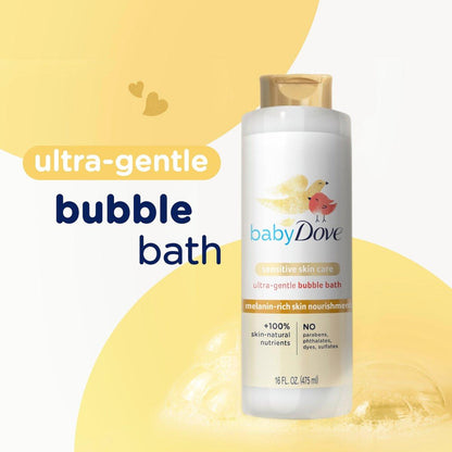 Baby Dove Bubble Bath für melaninreiche Haut – 16 oz, Silber