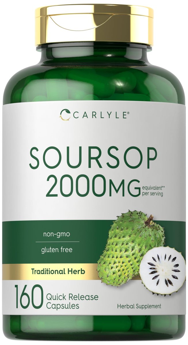 Carlyle Soursop Blätter | 160 Kapseln | Traditionelles Kräuterpräparat | Non GMO, Glutenfrei
