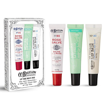 C.O. Bigelow Lippenbalsam Trio: Rosen-Salbe, My Favorite Lip Balm & Mentha Shine – 3er-Pack, 0,5 oz