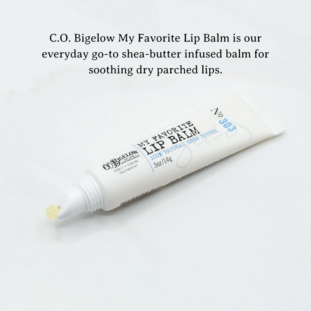 C.O. Bigelow Meine Lieblings-Lippenbalsam-Tuben, 3er-Pack mit Sheabutter und Jojobaöl, 0,5 oz