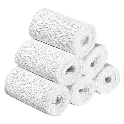 Yeasing Gipsbinden 6er-Pack – 7,5 x 270 cm Baumwoll-Gipsbinden für Gipsabdrücke, Bastelprojekte, Bauchformen