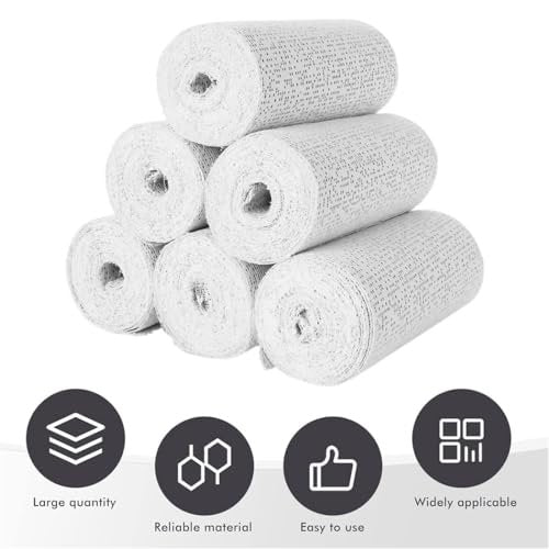 Yeasing Gipsbinden 6er-Pack – 7,5 x 270 cm Baumwoll-Gipsbinden für Gipsabdrücke, Bastelprojekte, Bauchformen