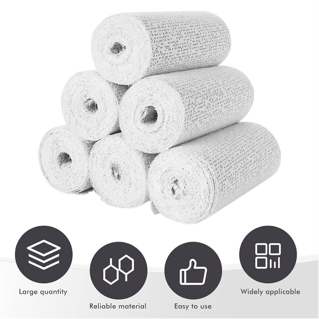 Yeasing Gipsbinden 6er-Pack – 7,5 x 270 cm Baumwoll-Gipsbinden für Gipsabdrücke, Bastelprojekte, Bauchformen