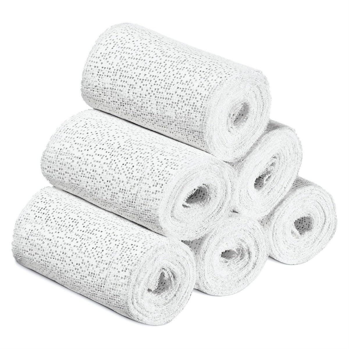Yeasing Gipsbinden 6er-Pack – 7,5 x 270 cm Baumwoll-Gipsbinden für Gipsabdrücke, Bastelprojekte, Bauchformen