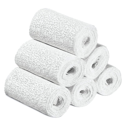 Yeasing Gipsbinden 6er-Pack – 7,5 x 270 cm Baumwoll-Gipsbinden für Gipsabdrücke, Bastelprojekte, Bauchformen