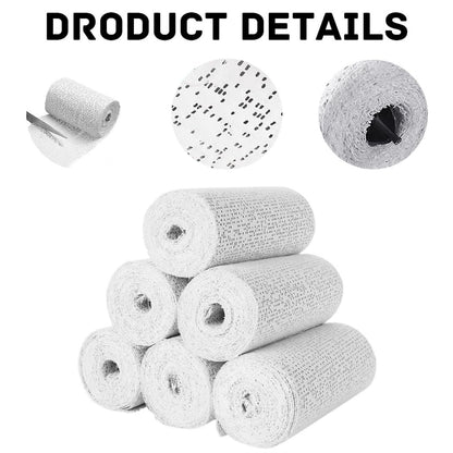 Yeasing Gipsbinden 6er-Pack – 7,5 x 270 cm Baumwoll-Gipsbinden für Gipsabdrücke, Bastelprojekte, Bauchformen