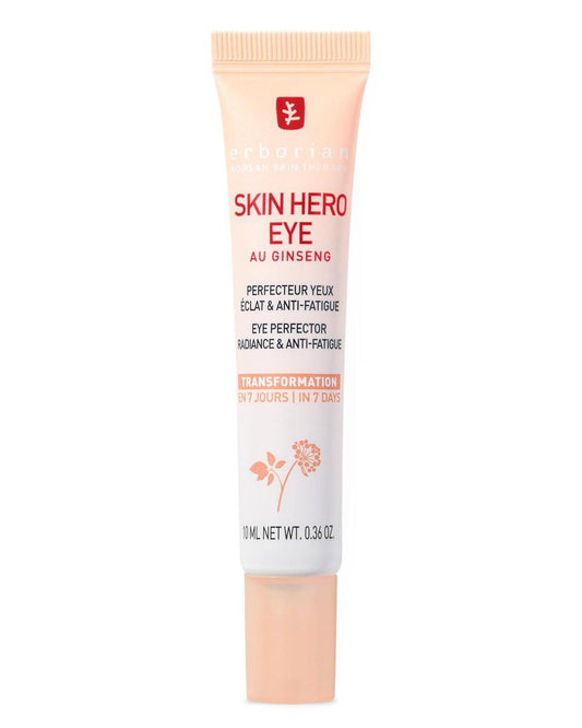 Erborian Skin Hero Eye Cream Perfector – Abschwellende, feuchtigkeitsspendende Augencreme gegen feine Linien und Fältchen für strahlende, glatte Haut