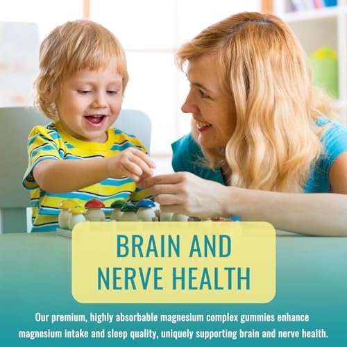 dilib Magnesium Komplex Gummibärchen für Kinder & Erwachsene – Beruhigende Kaugummis mit Magnesiumglycinat, Taurat, Citrat, Malat – Unterstützt Ruhe, Stressabbau, Knochen, Muskeln, Stimmung – Vegan, 60 Stück (1er-Pack)